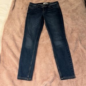 Guess, low rise skinny jeans dark wash